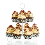 Metal Cupcake Stand with Decorative Cutwork | Elegant Dessert & Cupcake Display Stand | Multiple Design Options| Pack of 1
