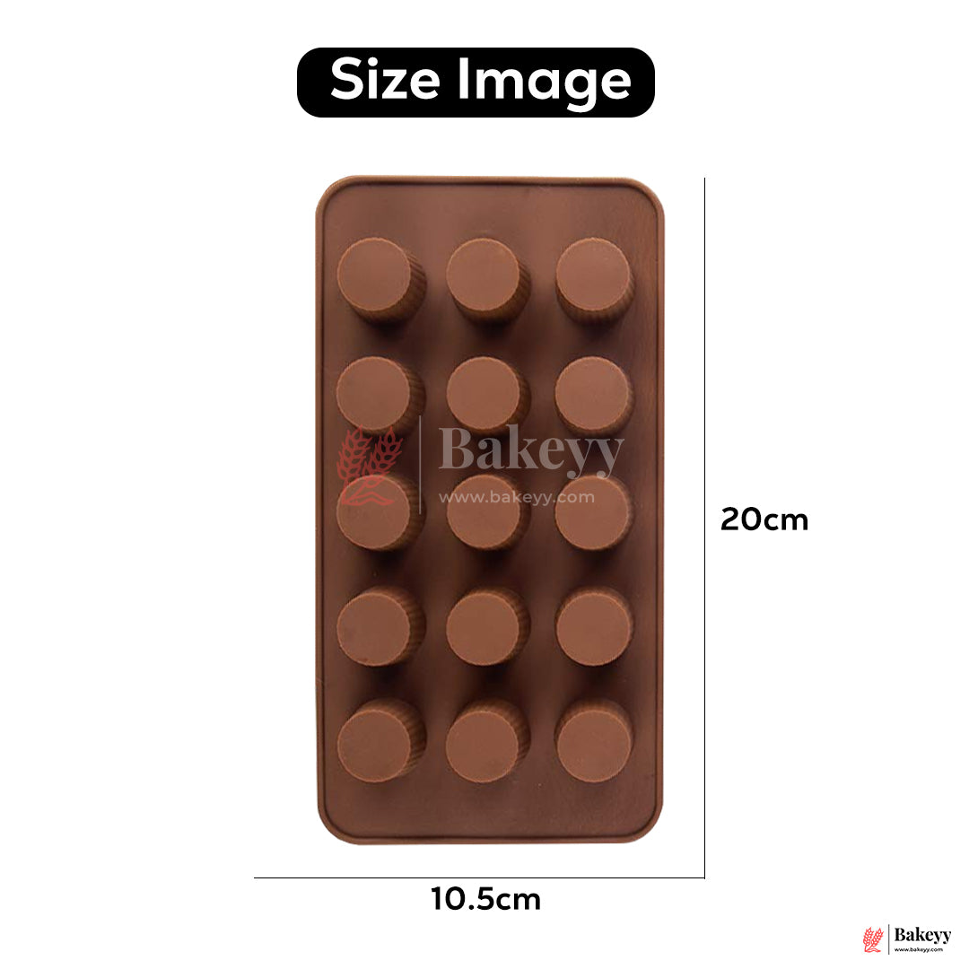 Silicone Mini Cup Shape Mould – 15 Cavity Chocolate & Candy Tray| 1 Piece