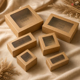 Custom Logo Print Kraft Brownie Box | Pack of 250