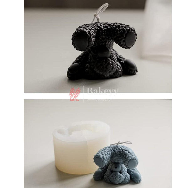 Cute Upside Down Teddy Bear Shape Silicon Candle Moulds - Bakeyy.com