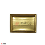 500 GM Sweet Box | 7.5x6x1.5 Inch | Elegant Floral Rectangle Gift Box with Golden Tray| Pink & Gold Accents 1 Piece