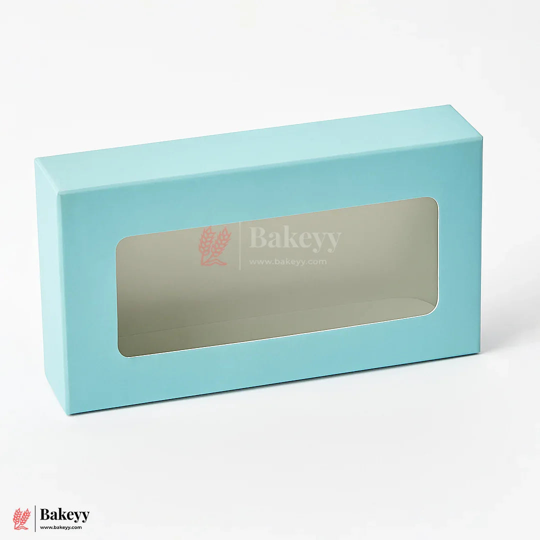Premium Sliding Bar Box for Kunafa & Dessert Bars – 16x9x3cm|Turquoise  Color | Window Display (Pack Of 10)