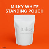 1 Kg | 17x26CM | Zip Lock Pouch | Milky White Pouch Without Window | Standing Pouch | 110 GSM | Pack of 100