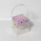 8x8x8 cm | PVC Goodie Box with Handle |  Elegant Design for Gifting and Packaging |  Pack of 10 |