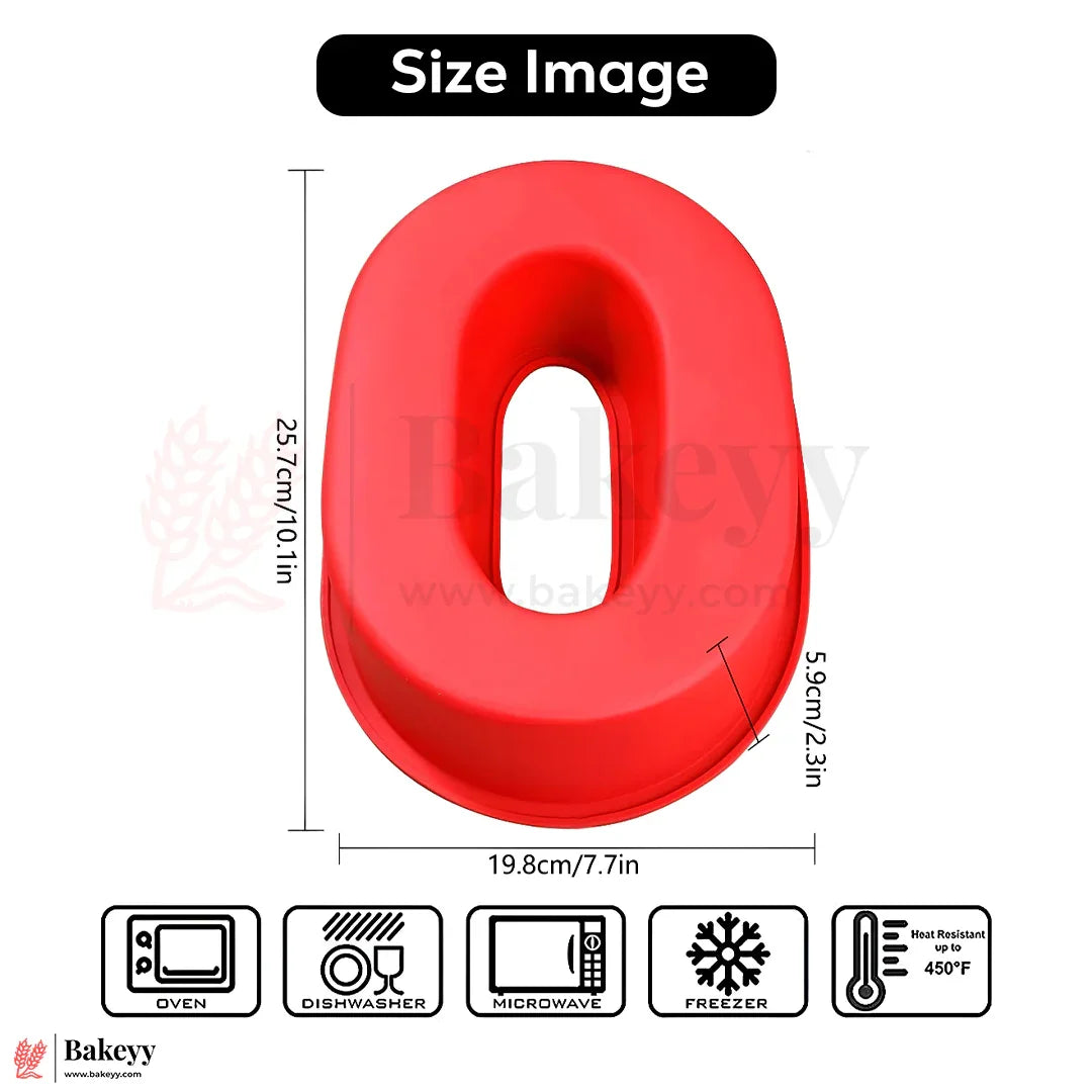 Silicone Number 0 Cake Mold – Non-Stick, Heat Resistant, Multipurpose Baking Mould (Pack Of 1)