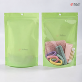 Transparent Front with Pastel Stand-Up Ziplock Pouch | Multiple Colors | Pack of 100