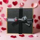 7x3x6.5 Inch Valentine Gift |Rectangle Shape Gift Box with Ribbon | Black | Grey | Pink | Maroon | Red | White