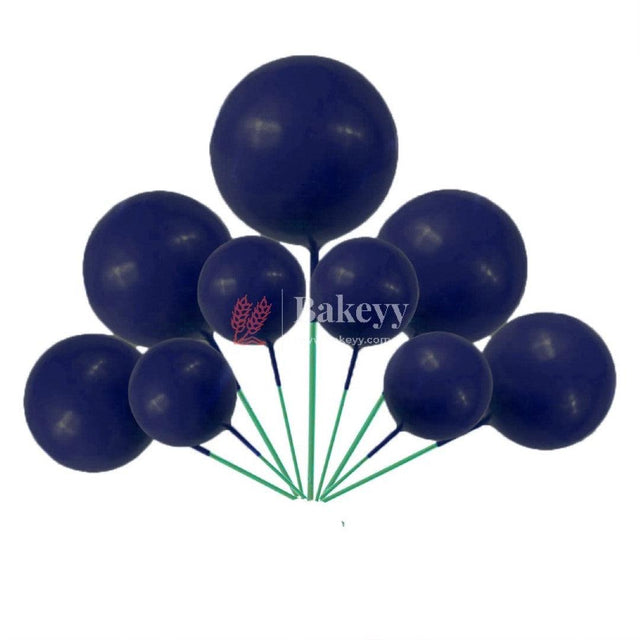 Faux Ball Dark Blue Round Ball Topper For Cake and Cupcake Decoration - Bakeyy.com - India - Faux Ball Dark Blue Round Ball Topper For Cake and Cupcake Decoration - Default Title