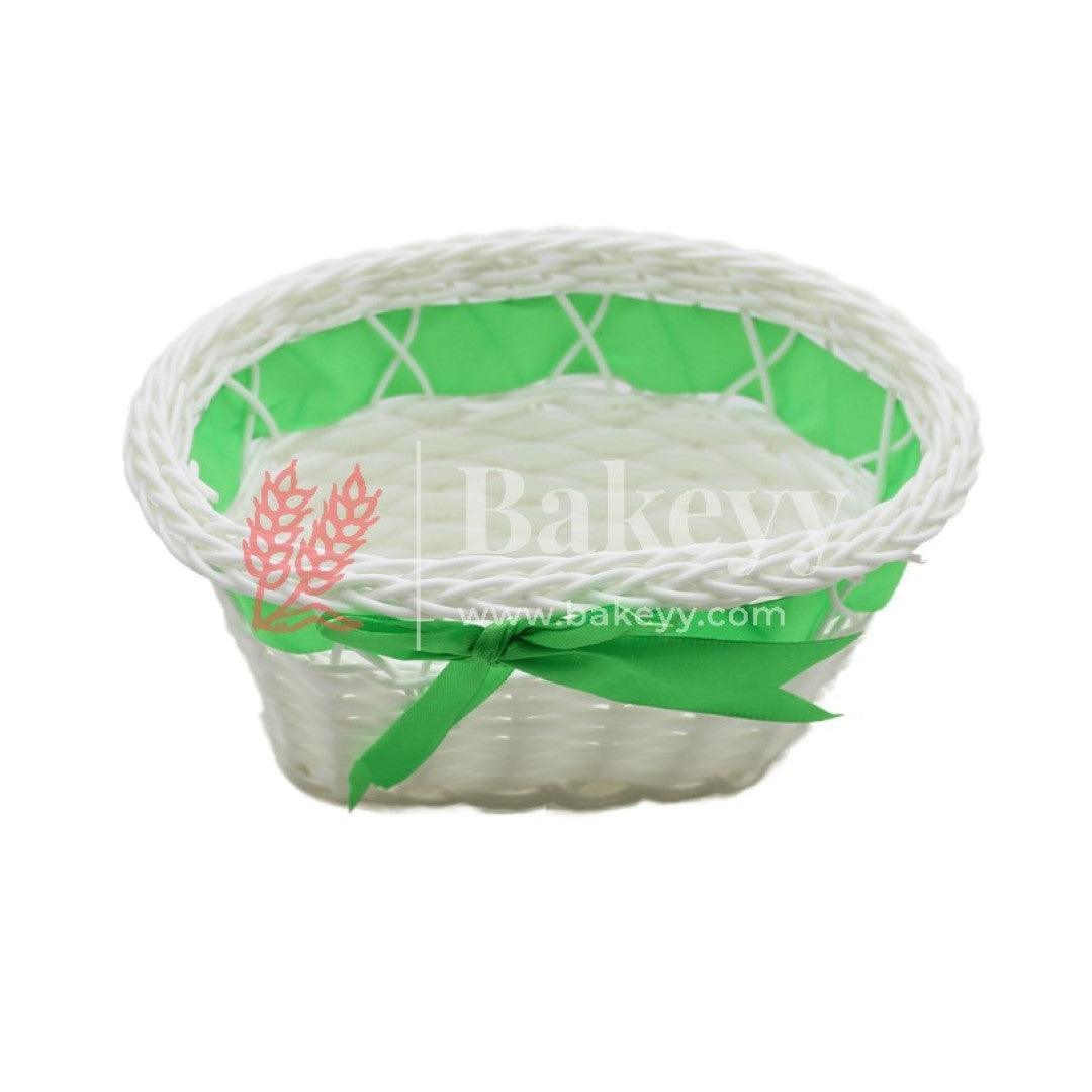 Dark Green Color Imitated Idyllic Weaving Basket Storage | Home Decoration - Bakeyy.com - India - Dark Green Color Imitated Idyllic Weaving Basket Storage | Home Decoration - Default Title