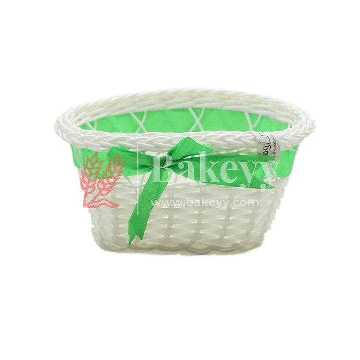 Dark Green Color Imitated Idyllic Weaving Basket Storage | Home Decoration - Bakeyy.com