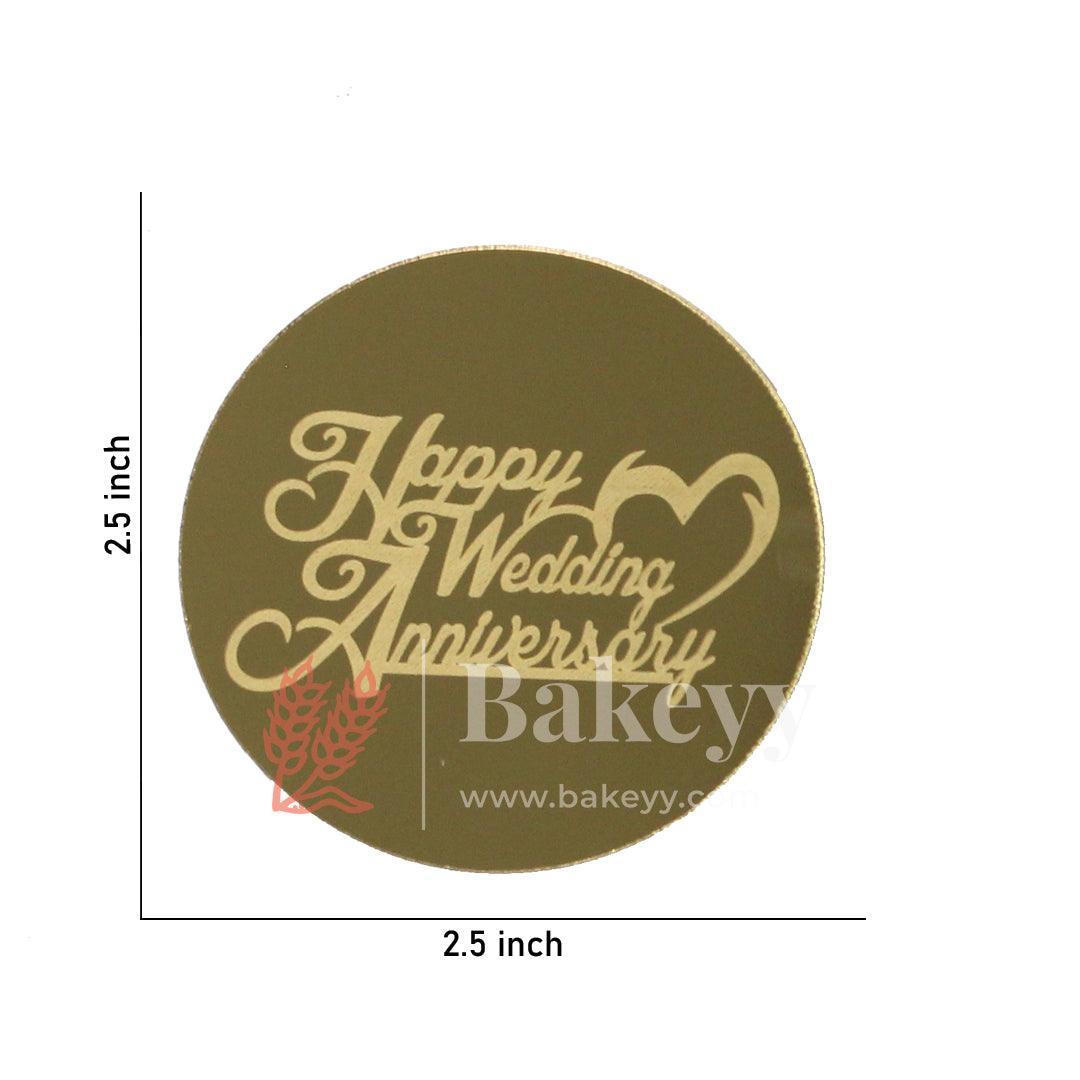 Coin Happy Anniversary Topper | Gold Color | Pack Of 5 | - Bakeyy.com - India - Coin Happy Anniversary Topper | Gold Color | Pack Of 5 | - Default Title