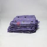 Purple With Silver Dots Premium Colour Jute Potli Bags | Pack Of 10