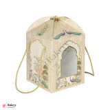 12x7.25x7.25 Inch |Luxury Peacock Window Gift Box with Handle –  (Pack of 10)
