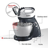 Sonifer Mixer For Baking Electric Hand Mixer With Bowl Stand Mixer With Stand & 4L Stainless Bowl - Bakeyy.com - India - Sonifer Mixer For Baking Electric Hand Mixer With Bowl Stand Mixer With Stand & 4L Stainless Bowl - Default Title