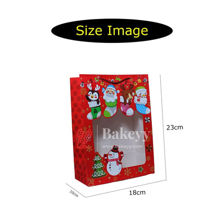 Christmas Window Hamper Gift Bags – Pack of 12 (40x29x14cm & 32x26x12cm): Perfect for Holiday Gifting - Bakeyy.com - India - Christmas Window Hamper Gift Bags – Pack of 12 (40x29x14cm & 32x26x12cm): Perfect for Holiday Gifting - Small