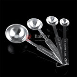 STAINLESS STEEL MEASURING SPOONS | 4PCS / SET DURABLE ANTI RUST MEASURING SPOON - Bakeyy.com - India - STAINLESS STEEL MEASURING SPOONS | 4PCS / SET DURABLE ANTI RUST MEASURING SPOON - Default Title