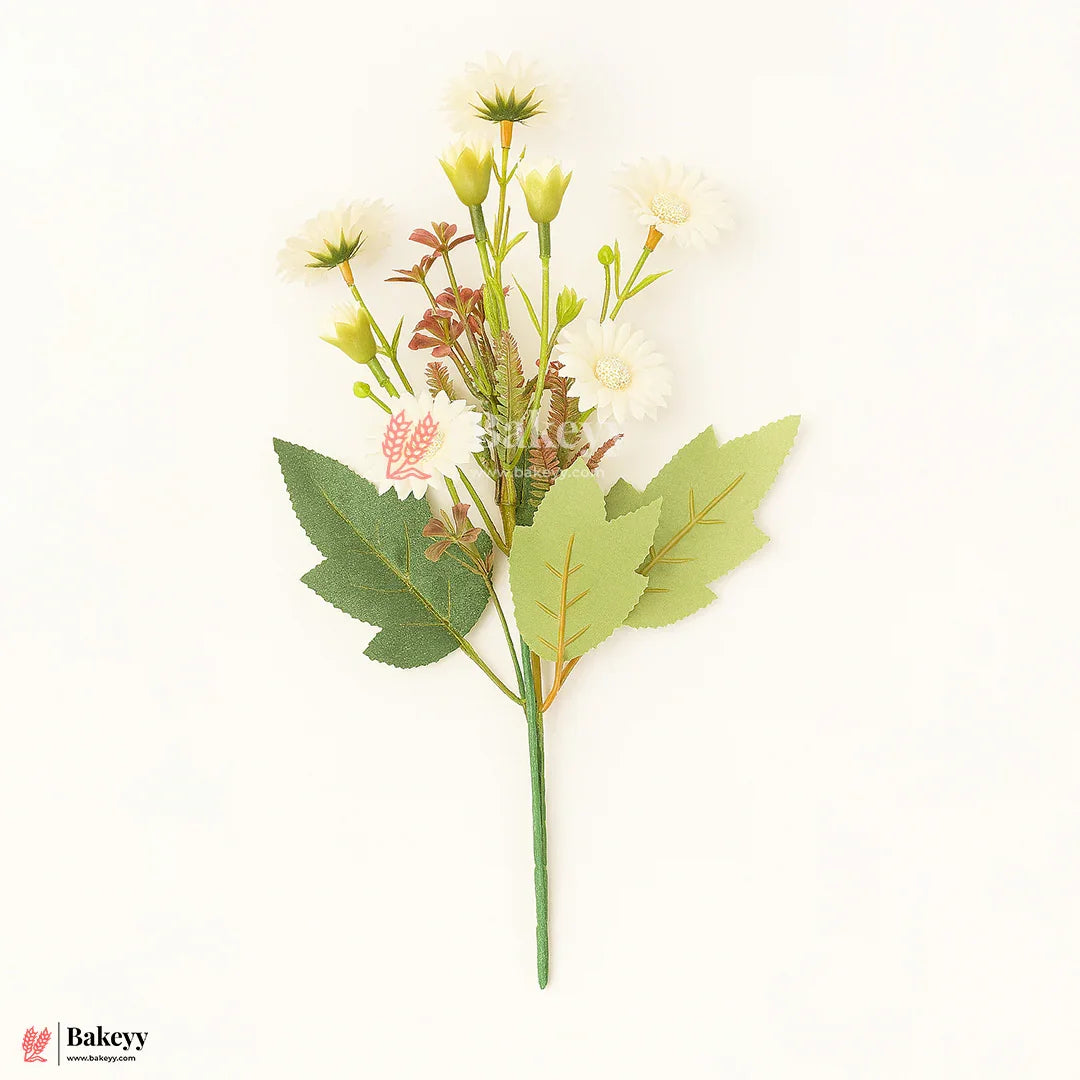 Artificial Daisies Flower Bunch – 35cm | Decorative Stick for Home & Events | Pack Of 1