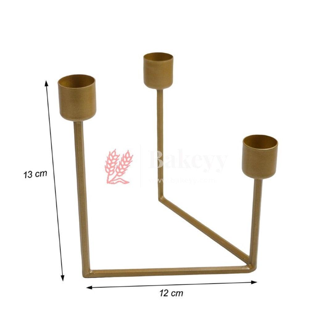 Decorative Candles Stand - Bakeyy.com - India - Decorative Candles Stand - Gold