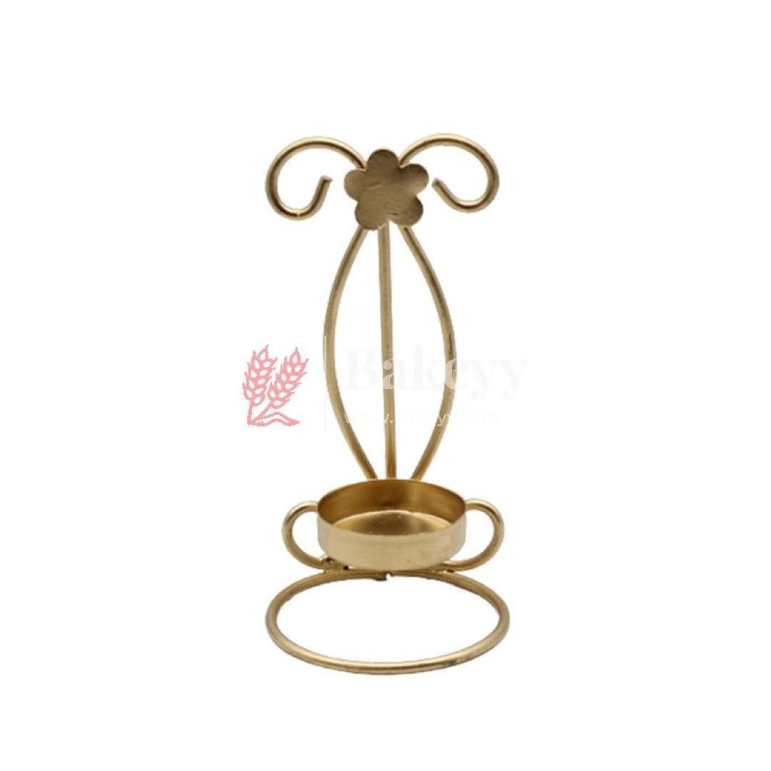 Decorative Candles Stand Perfect for Gift, Diwali, Navratri Decoration - Bakeyy.com - India - Decorative Candles Stand Perfect for Gift, Diwali, Navratri Decoration - Gold