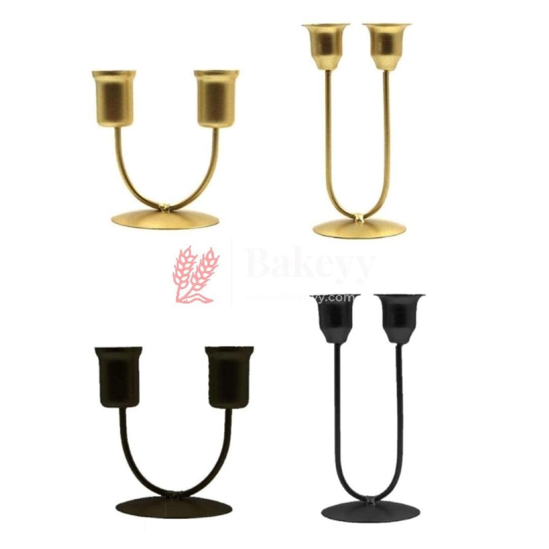 Decorative Candles Stand Perfect for Gifting | V - Day Decor - Bakeyy.com - India - Decorative Candles Stand Perfect for Gifting | V - Day Decor - Gold