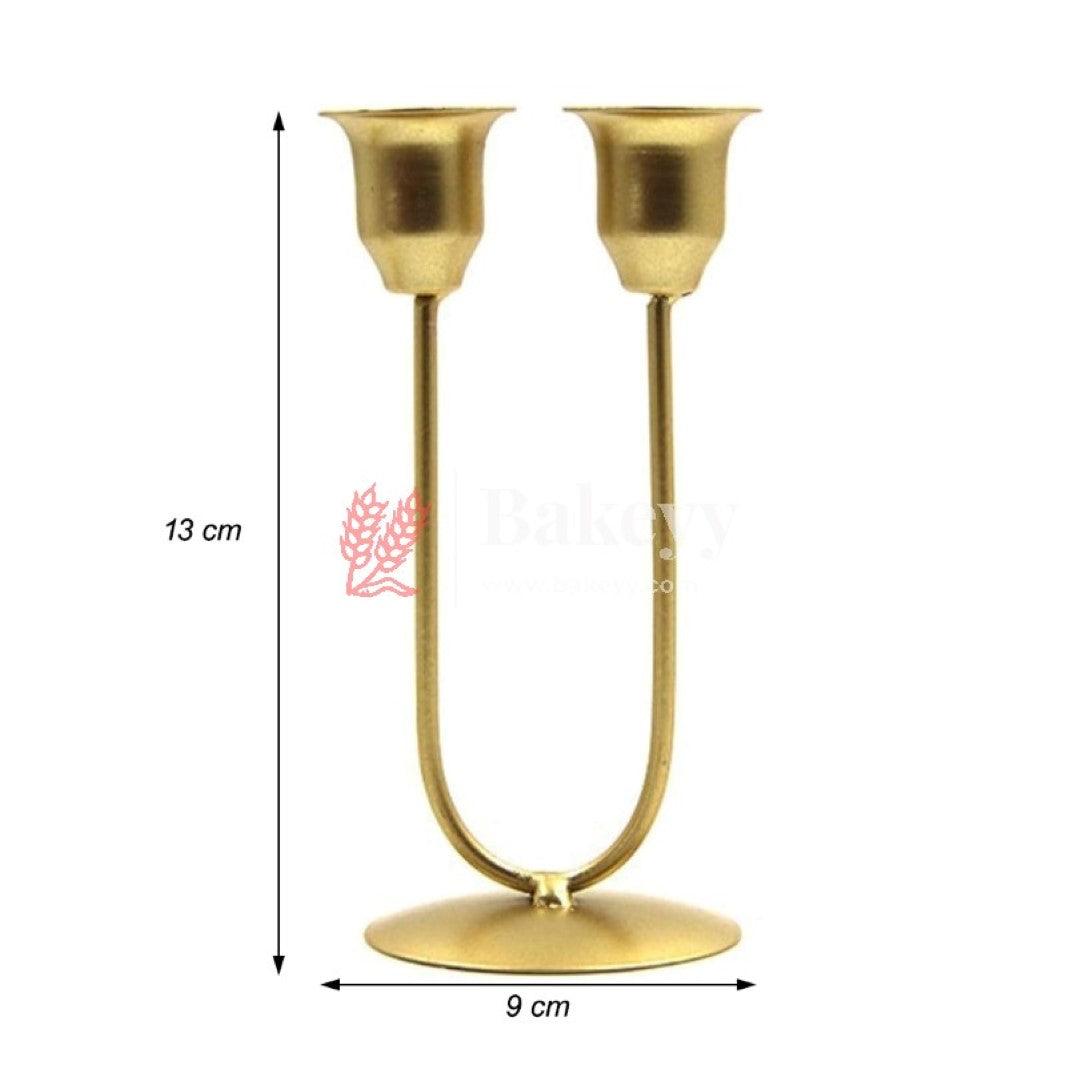 Decorative Candles Stand Perfect for Gifting | V - Day Decor - Bakeyy.com - India - Decorative Candles Stand Perfect for Gifting | V - Day Decor - Gold