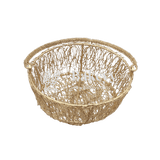 8 Inch | Decorative Gold Metal Hamper Basket For Gifting Round | Medium - Bakeyy.com - India - 8 Inch | Decorative Gold Metal Hamper Basket For Gifting Round | Medium - Default Title