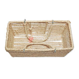 Decorative Jute Metal Hamper Basket - Bakeyy.com - India - Decorative Jute Metal Hamper Basket - Small