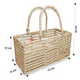 Decorative Jute Metal Hamper Basket - Bakeyy.com - India - Decorative Jute Metal Hamper Basket - Small