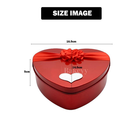 Extra Large | Red Heart Empty Decorative Tin Box | Gift Box | Chocolate Box | Sweet Box | Jewellery Box | Luxury Box | Pack Of 2 - Bakeyy.com - India - Extra Large | Red Heart Empty Decorative Tin Box | Gift Box | Chocolate Box | Sweet Box | Jewellery Box | Luxury Box | Pack Of 2 - Default Title