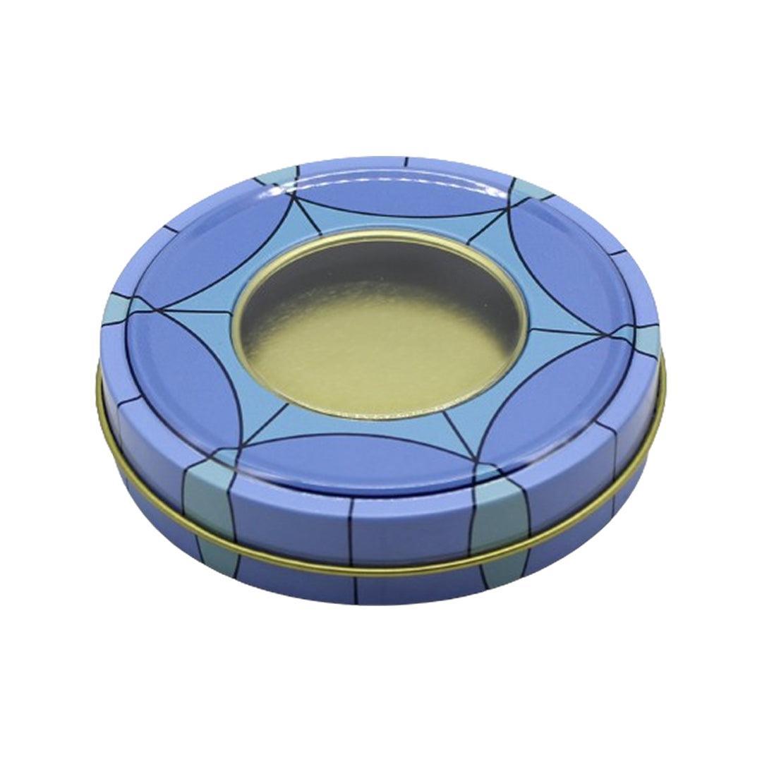Designed candle tin box | Big Tin | Pack Of 6 - Bakeyy.com - India - Designed candle tin box | Big Tin | Pack Of 6 - Blue