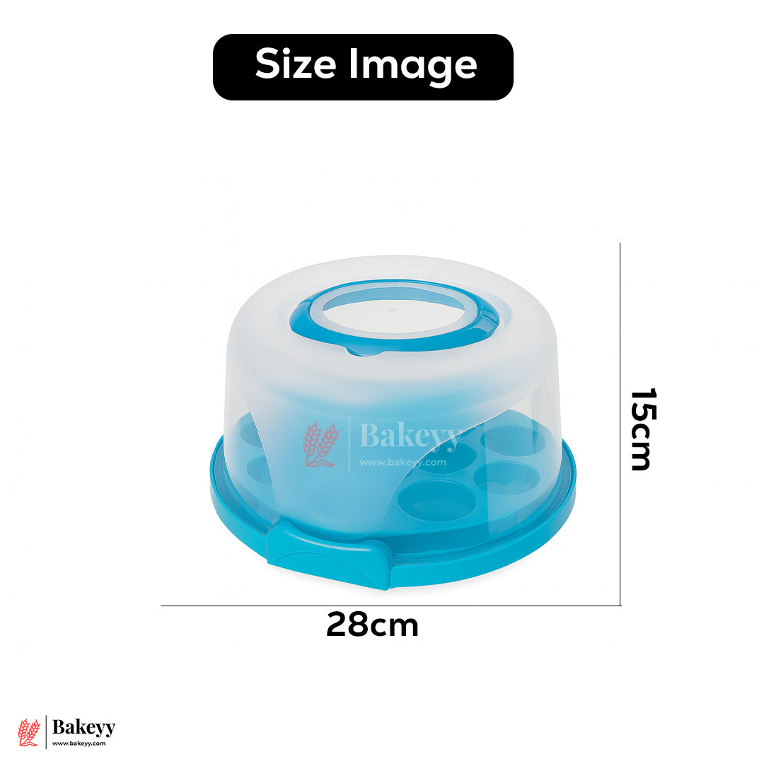 13 Cavity Round Cupcake Carrier with Lock Lid – Ideal for Gifting, Travel & Storage