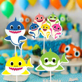 6pcs Baby Shark theme Birthday Cake Topper| Cupcake Toppers| Bday Decorations Items - Bakeyy.com - India - 6pcs Baby Shark theme Birthday Cake Topper| Cupcake Toppers| Bday Decorations Items - Default Title