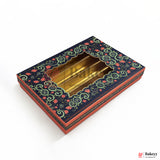 One Kg Sweet Box | 12x7x1.5 Inch | Premium Decorative Dry Fruit & Sweet Box – 4 Compartment Gift Packaging | 1 Piece