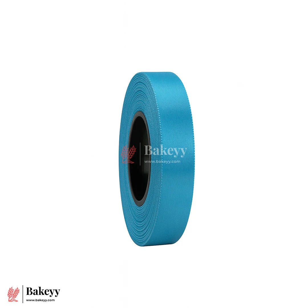 0.5 inch |18 Mtr Light Blue Satin Ribbon Roll – High-Quality Decorative Ribbon for Gift Wrapping & Crafts| 1 Roll