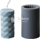 Diamond Cylindrical Silicone Mould | Cake Mould Fondant Decorating Cake - Bakeyy.com - India - Diamond Cylindrical Silicone Mould | Cake Mould Fondant Decorating Cake - Default Title