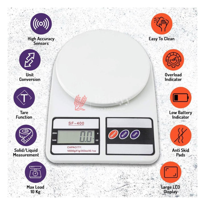 Digital Kitchen Weighing Scale & Food Weight Machine for Health - Bakeyy.com
