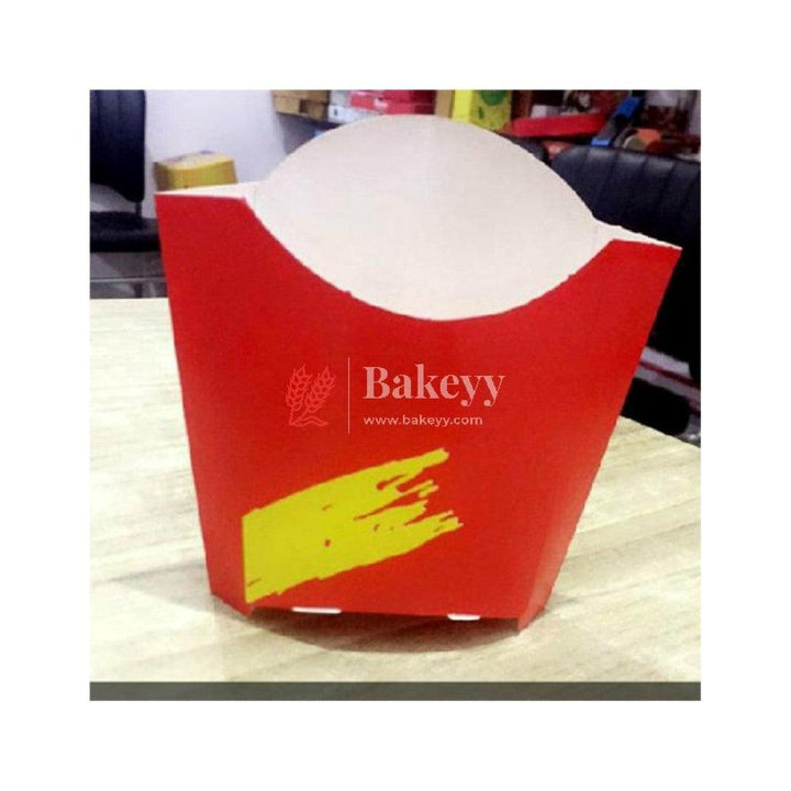 Disposable French Fries Paper Box | Pack of 30 - Bakeyy.com
