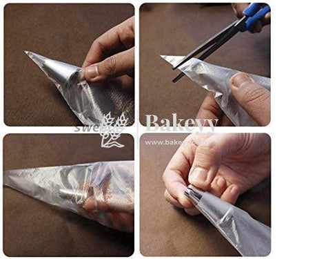 Disposable Piping Bag | Icing Bag -Pack of 100 (Medium) - Bakeyy.com - India - Disposable Piping Bag | Icing Bag -Pack of 100 (Medium) - Default Title