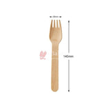 Disposable Wooden Fork | Fork 140mm Bio-Degradable | Pack of 100 - Bakeyy.com - India - Disposable Wooden Fork | Fork 140mm Bio-Degradable | Pack of 100 - Default Title