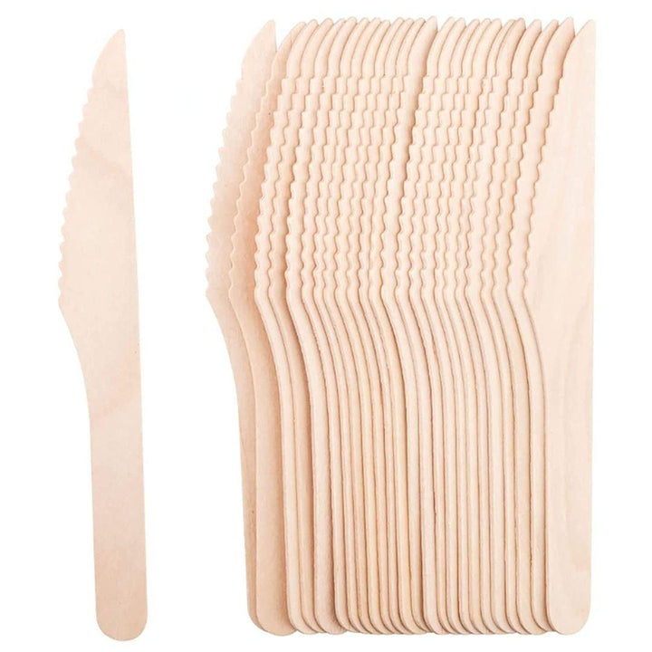 Disposable Wooden | Cake Knife 160mm Bio-Degradable | Pack of 100 - Bakeyy.com
