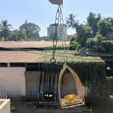 Bakeyy.com modern metal diya stands hanging outdoors, perfect for festive decor or gifting