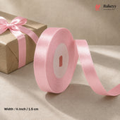 Satin Ribbon Roll For Gift Wrapping | 2 Sizes Available | Multiple Colors | 18M Length | Pack of 1