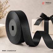 Satin Ribbon Roll For Gift Wrapping | 2 Sizes Available | Multiple Colors | 18M Length | Pack of 1