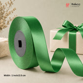Satin Ribbon Roll For Gift Wrapping | 2 Sizes Available | Multiple Colors | 18M Length | Pack of 1