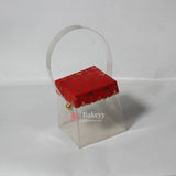 8x8x8 cm | PVC Goodie Box with Handle |  Elegant Design for Gifting and Packaging |  Pack of 10 |