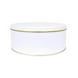 Dream Cake Tin Box Gold Round Empty Decorative Tin Box | 500 Gram Tin | Gift Box | Pack of 6 - Bakeyy.com - India - Dream Cake Tin Box Gold Round Empty Decorative Tin Box | 500 Gram Tin | Gift Box | Pack of 6 - White