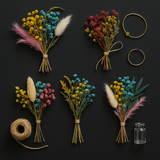 Natural Dried Flower Bouquet | DIY Crafts, Gift Wrapping & Aromatic Décor | Pack of 1