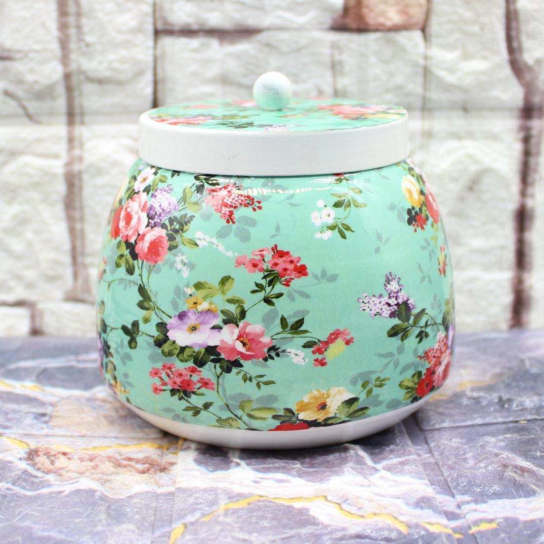 Dry Fruit Jar for Gifting | Designed Jar | Turquoise Color | - Bakeyy.com - India - Dry Fruit Jar for Gifting | Designed Jar | Turquoise Color | - Default Title