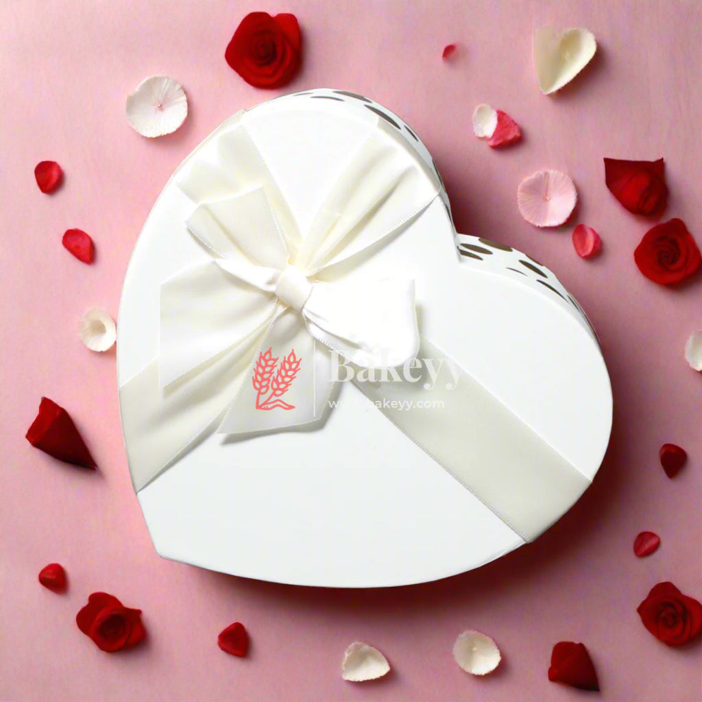 8.5x7x9 inch | Valentine Gift | Heart Shape Gift Box with Ribbon |