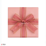 18mtr Premium Pink Grosgrain Ribbon with Golden Stitch – 1 Inch | Ideal for Gifting & Crafting